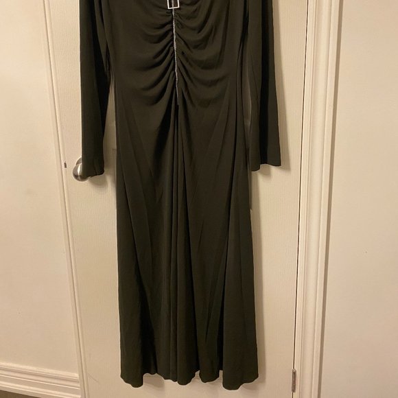 Half Zipper Long Sleeve Midi Dress - Picture 2 of 4